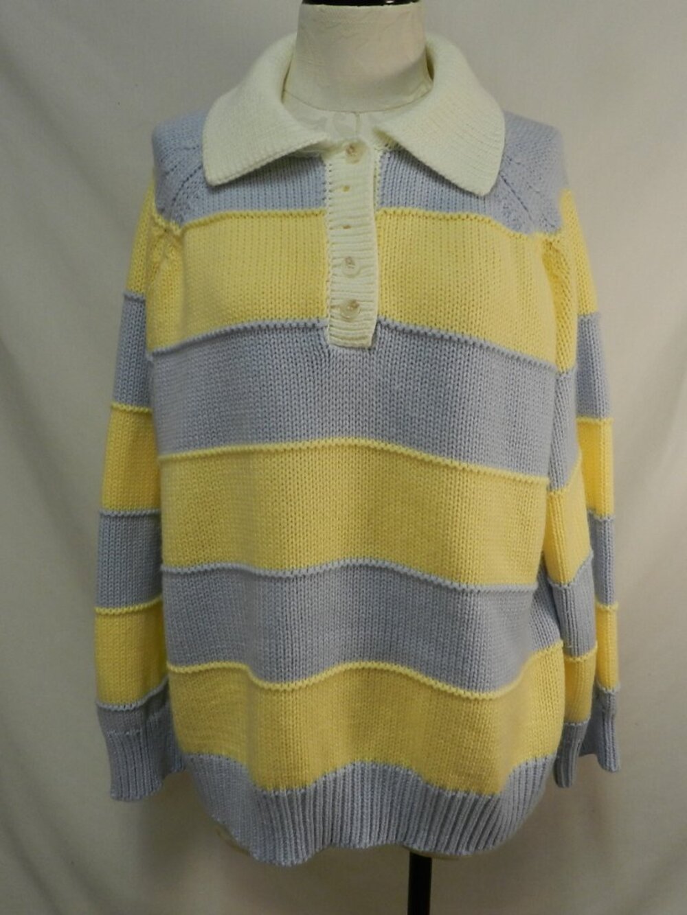 Peach Love California color-block Sweater Top Over-Size striped Size Medium Md M